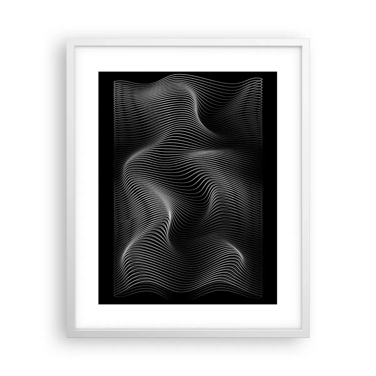 Poster in white frmae - Dance of the Light in Space - 40x50 cm