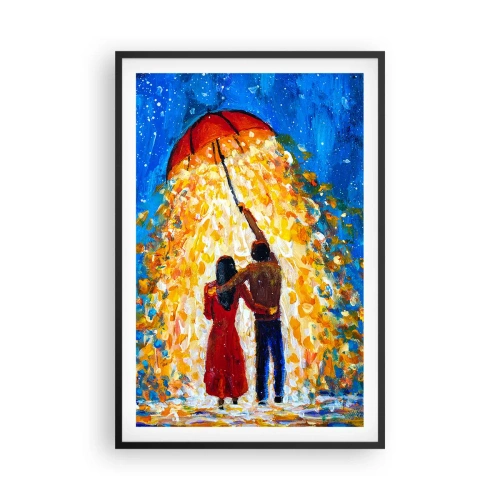Poster in black frame - Magic of a Rainy Evening? - 61x91 cm
