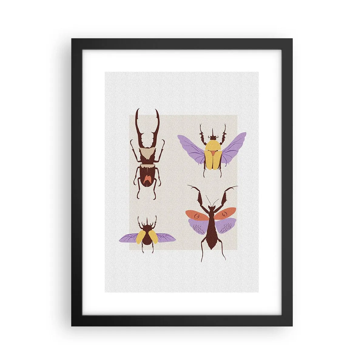 Poster in black frame - World of Insects - 30x40 cm