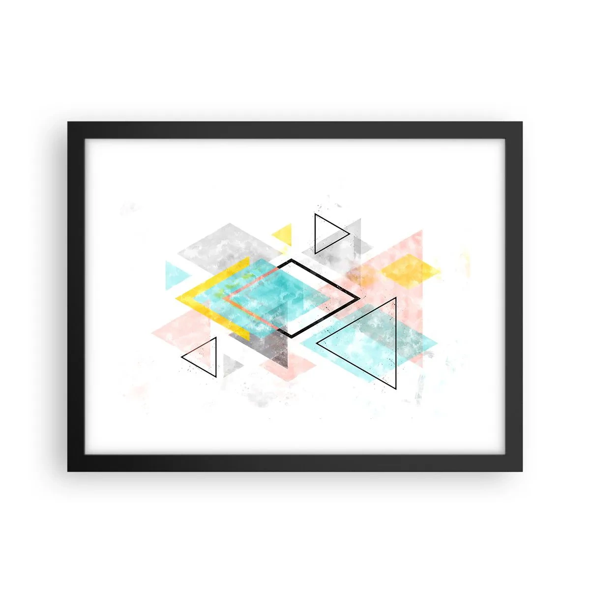 Poster in black frame - Geometric Play - 40x30 cm