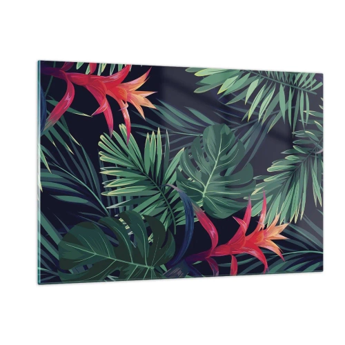 Glass picture - Burn in Green - 120x80 cm