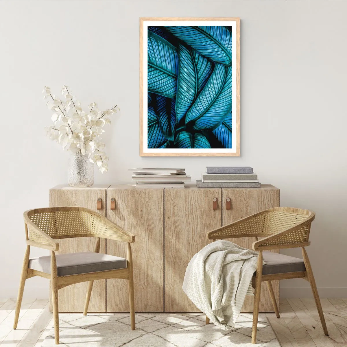 Poster in light oak frame - Lifelines - 40x50 cm