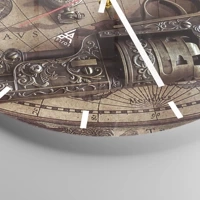 Clock face with lines