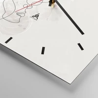 Clock face with lines