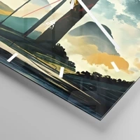 Clock face with lines