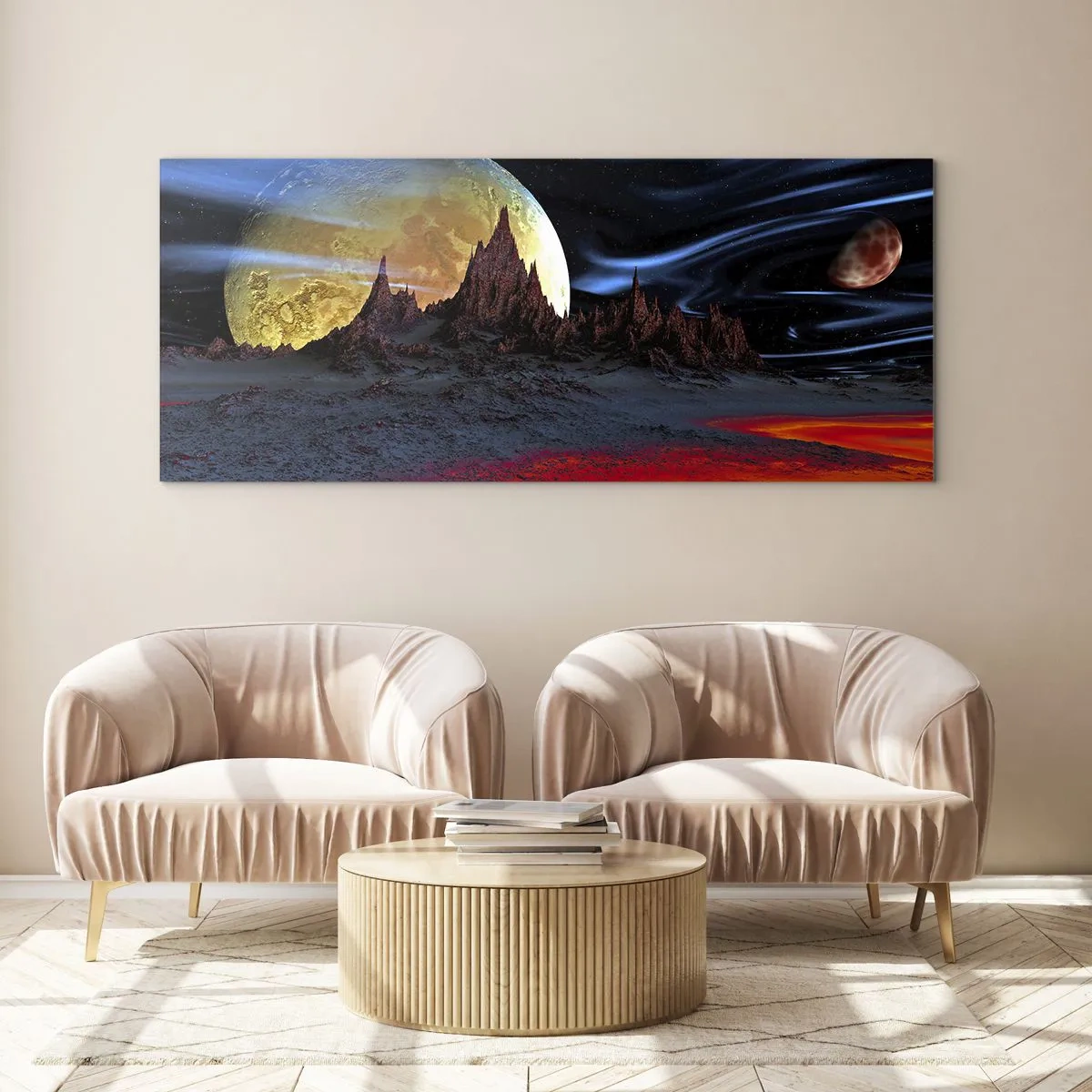 Glass picture - Unknown World - 90x30 cm