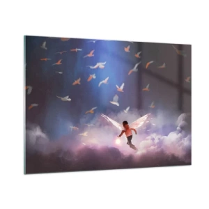 Glass picture - You Need to Have Imagination and Courage - 100x70 cm