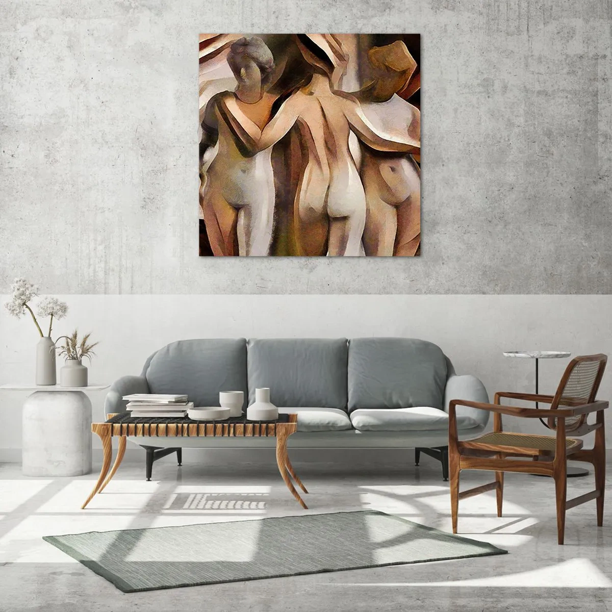 Glass picture - Three Graces 2.0 - 30x30 cm