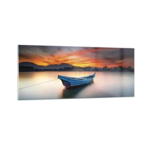 Glass picture - Here Comes a Good Night - 100x40 cm