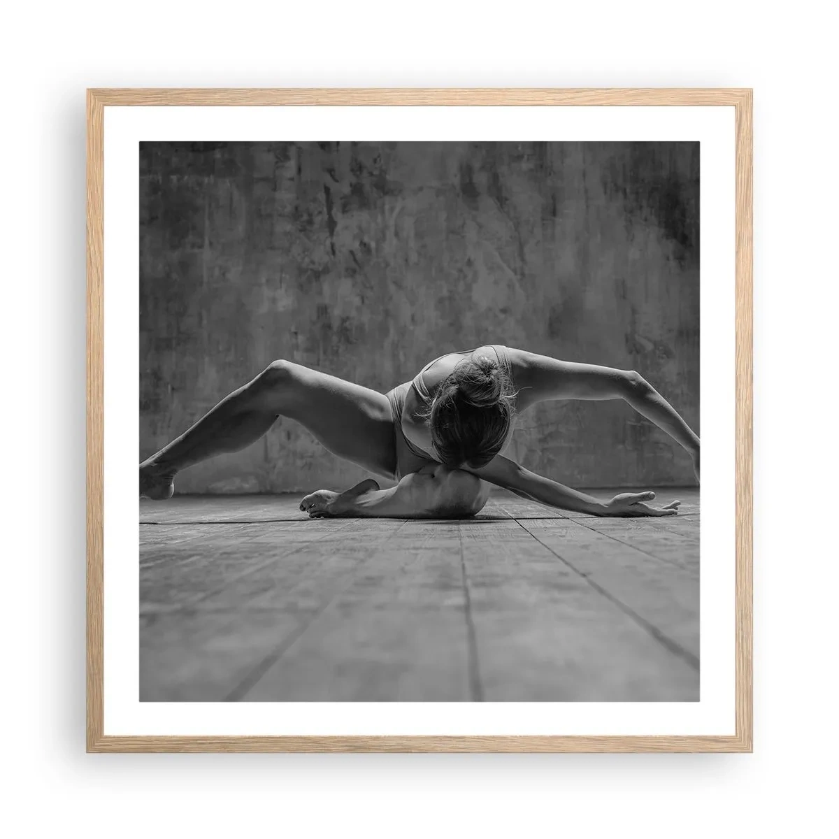 Poster in light oak frame - Found Symmetry - 60x60 cm