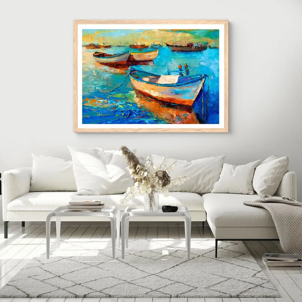 Poster in light oak frame - In a Southern Bay - 91x61 cm