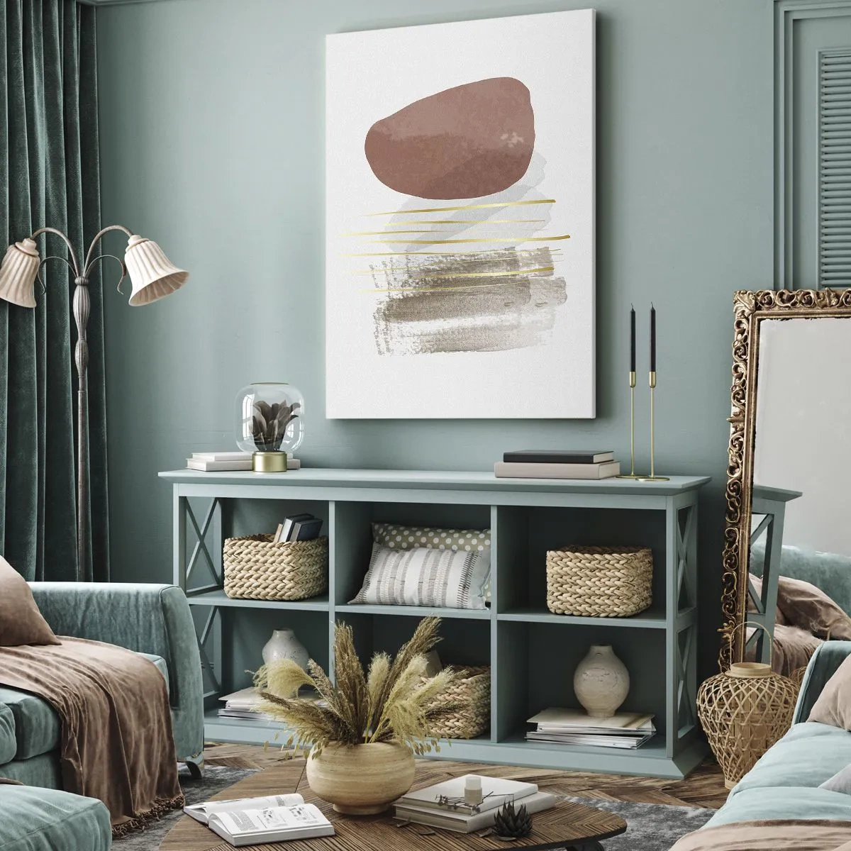 Canvas picture - Abstract Colonnade - 55x100 cm