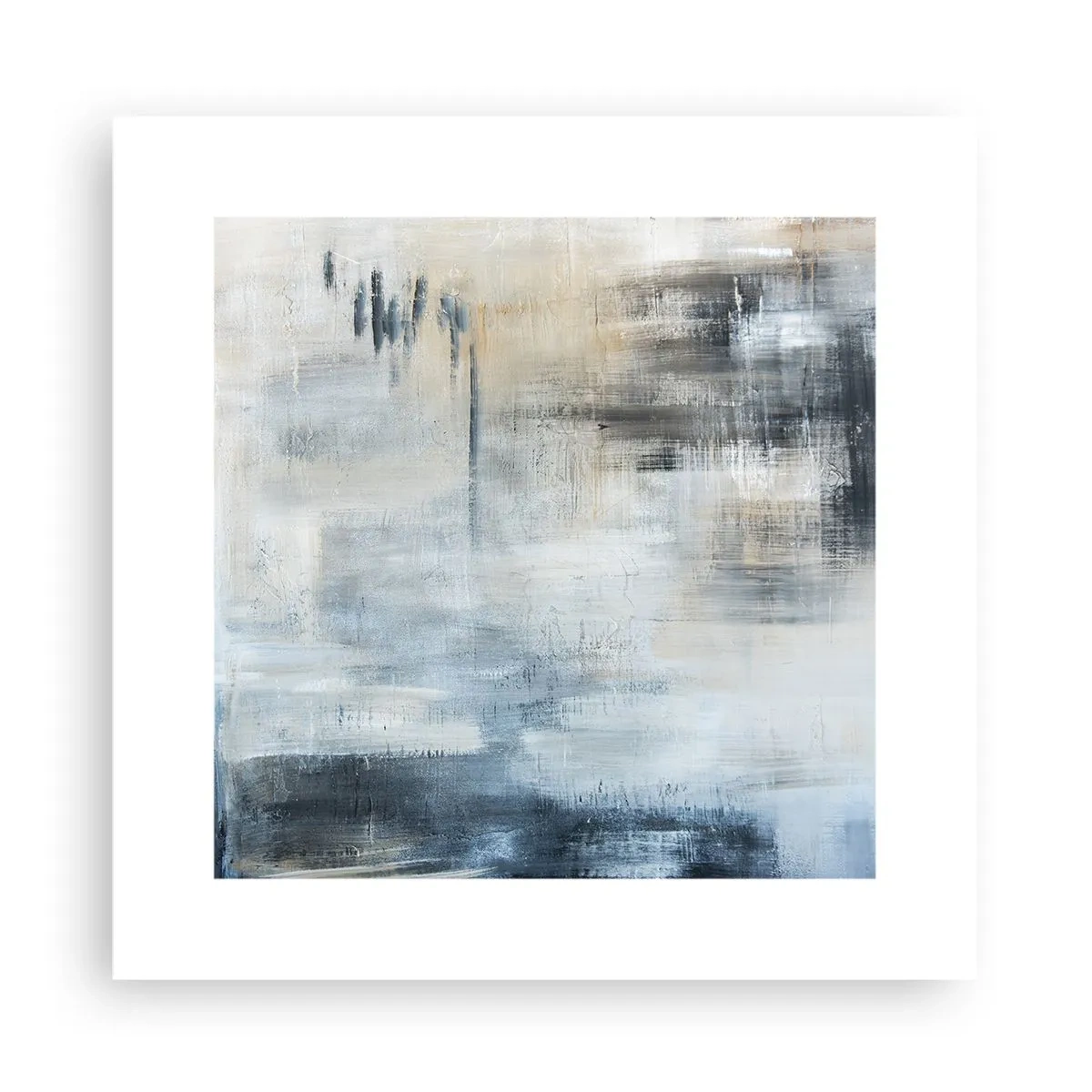 Poster - Behind the Curtain of Blue - 30x30 cm