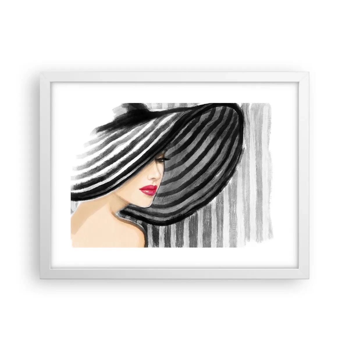 Poster in white frmae - Where Can I Find You? - 40x30 cm