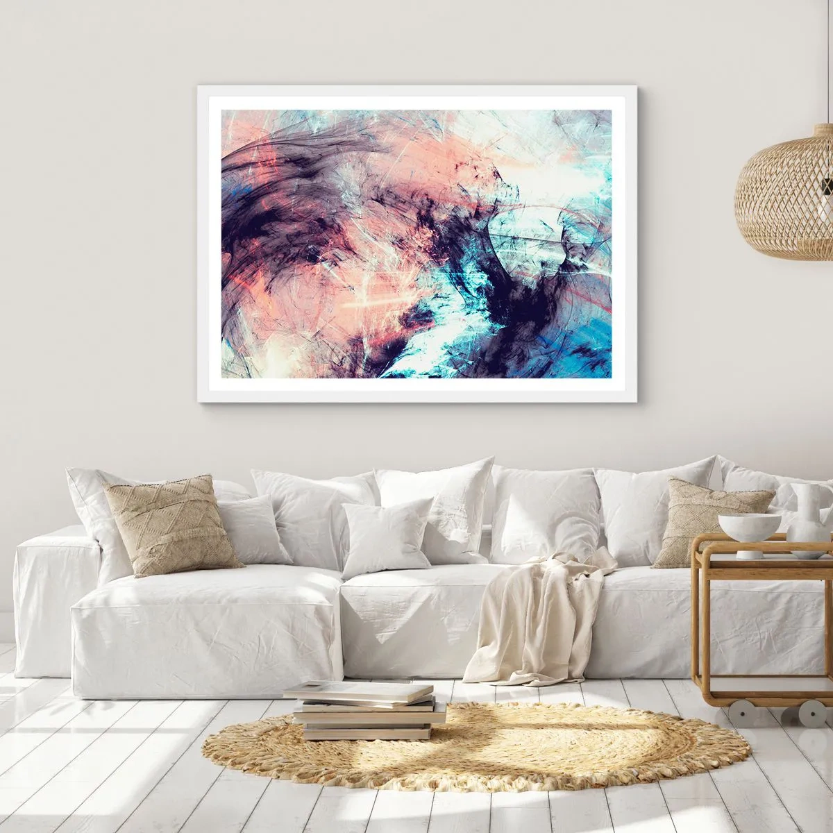 Poster in white frmae - Feel the Wind - 100x70 cm