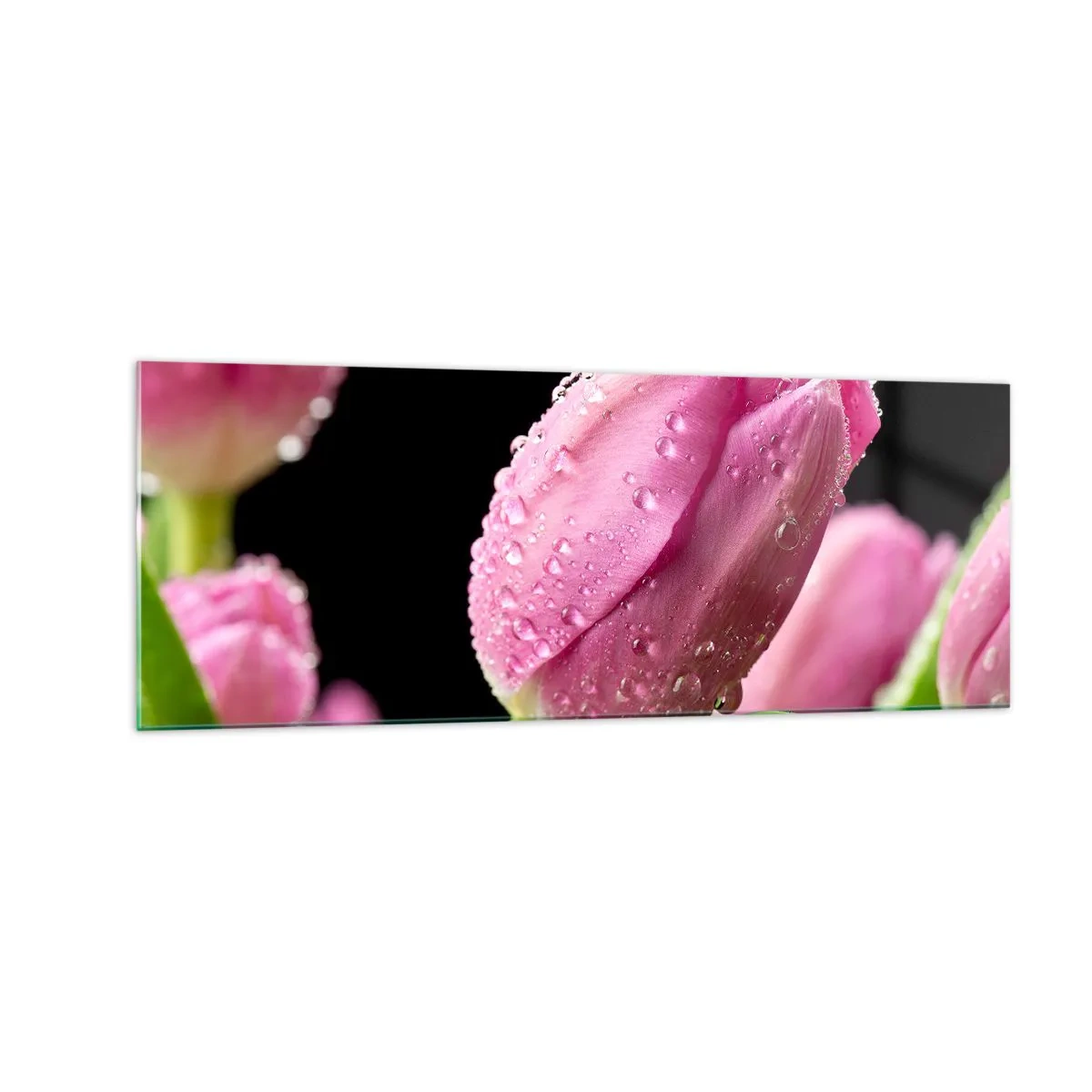 Glass picture - Lilac Dream in a Dew - 140x50 cm