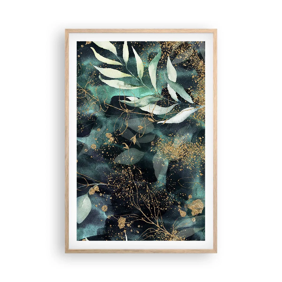 Poster in light oak frame - Enchanted Garden - 61x91 cm