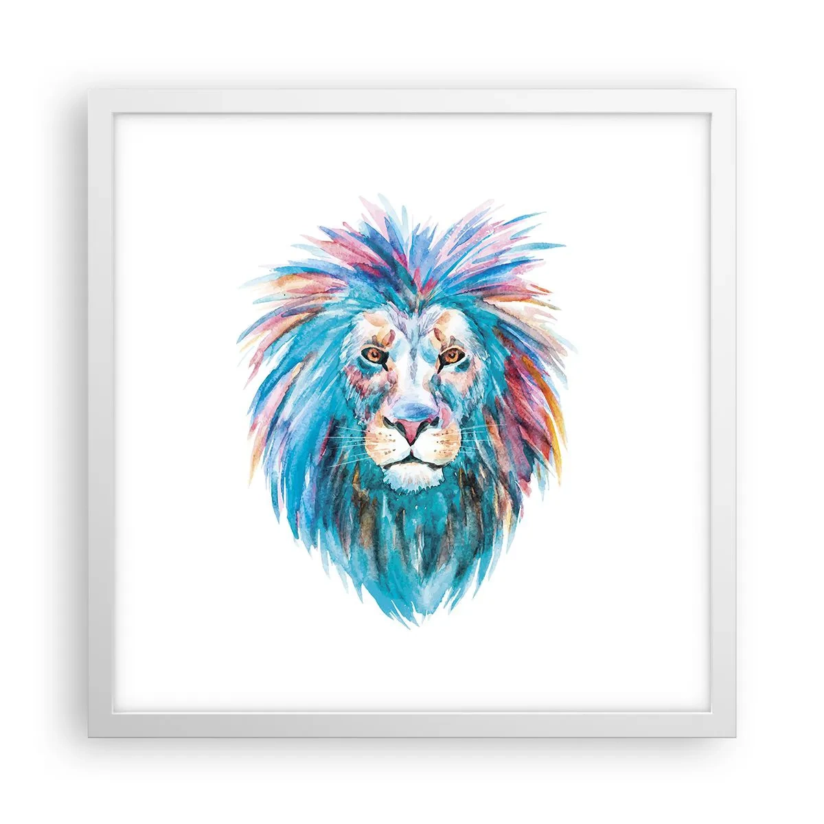 Poster in white frmae - Electrifying Aura - 40x40 cm