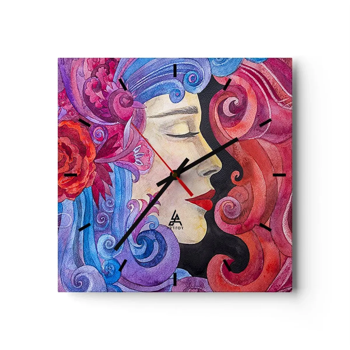 Wall clock - Clock on glass - Secession Still Alive - 40x40 cm