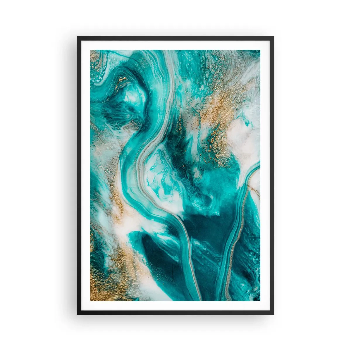 Poster in black frame - River of Gold - 70x100 cm