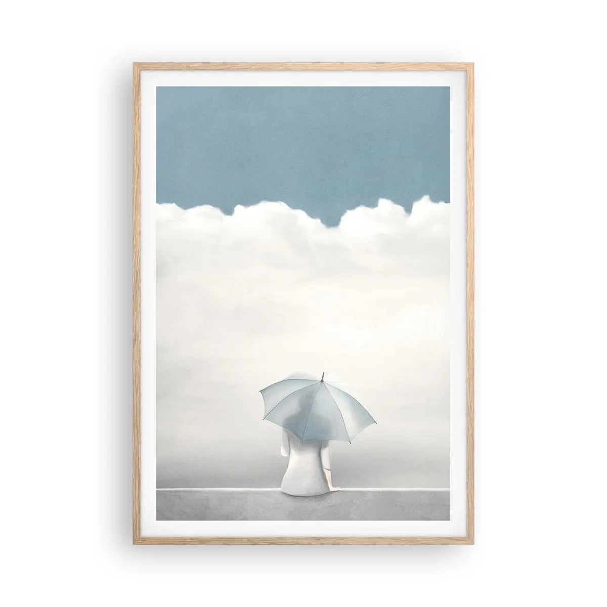 Poster in light oak frame - On the Edge of Reality and Dream - 70x100 cm