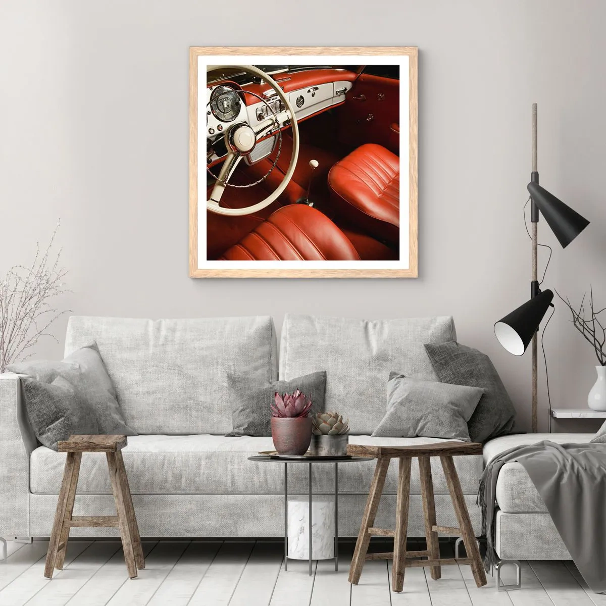 Poster in light oak frame - Luxury Vintage Style - 40x40 cm