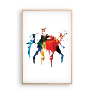 Poster in light oak frame - Everyone Can Dance - 61x91 cm