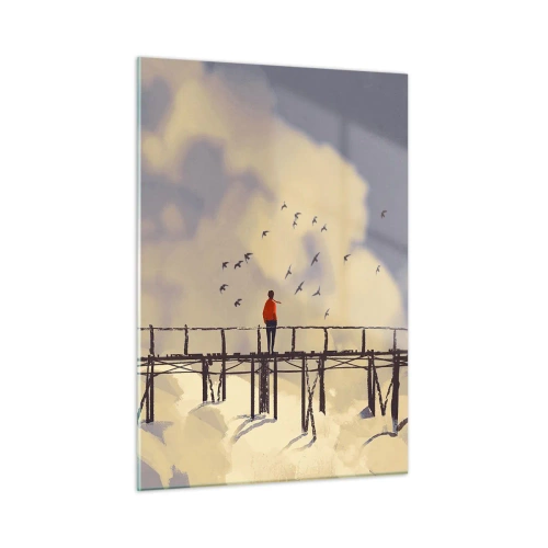 Glass picture - Blue Longing - 50x70 cm