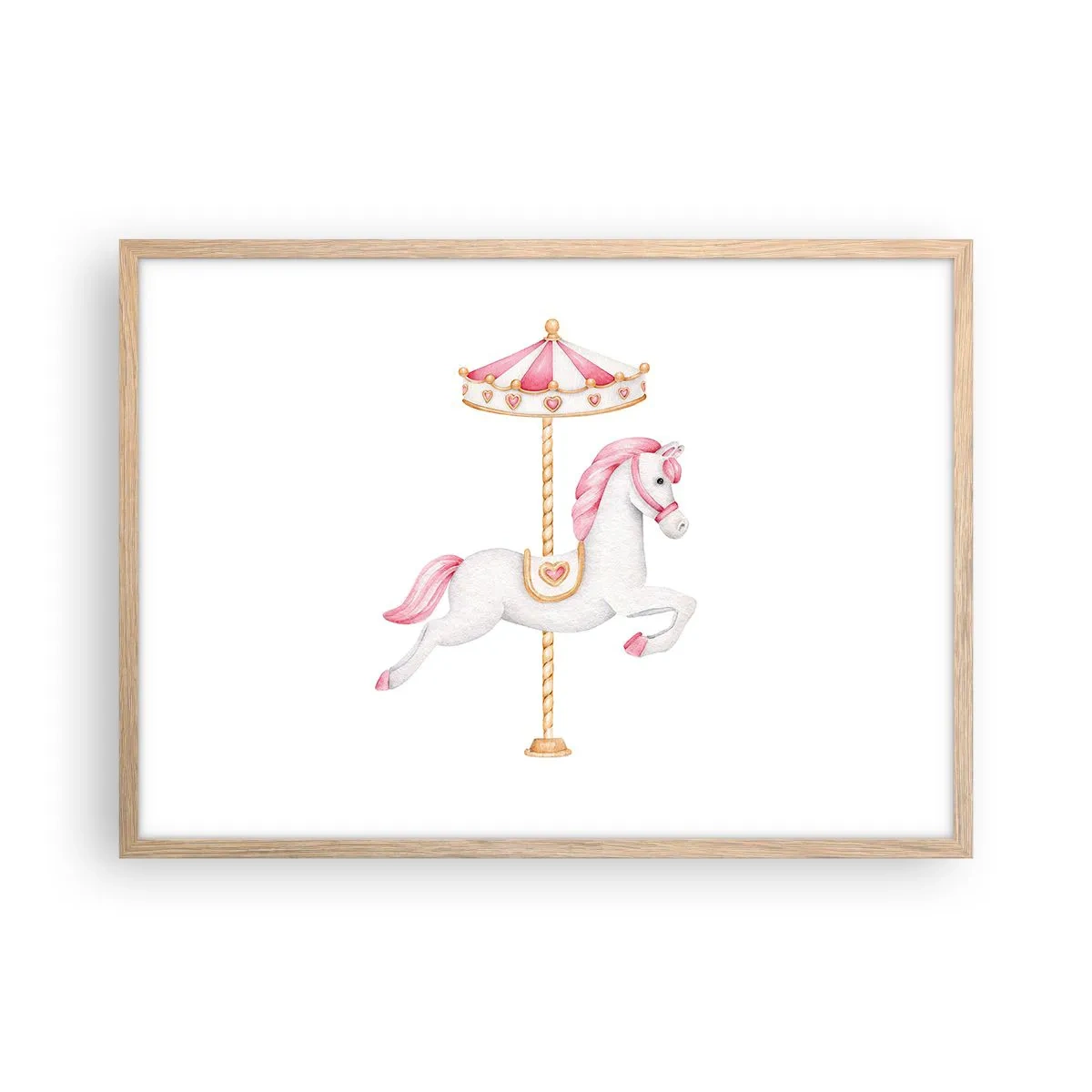 Poster in light oak frame - Off the Hoofs - 70x50 cm