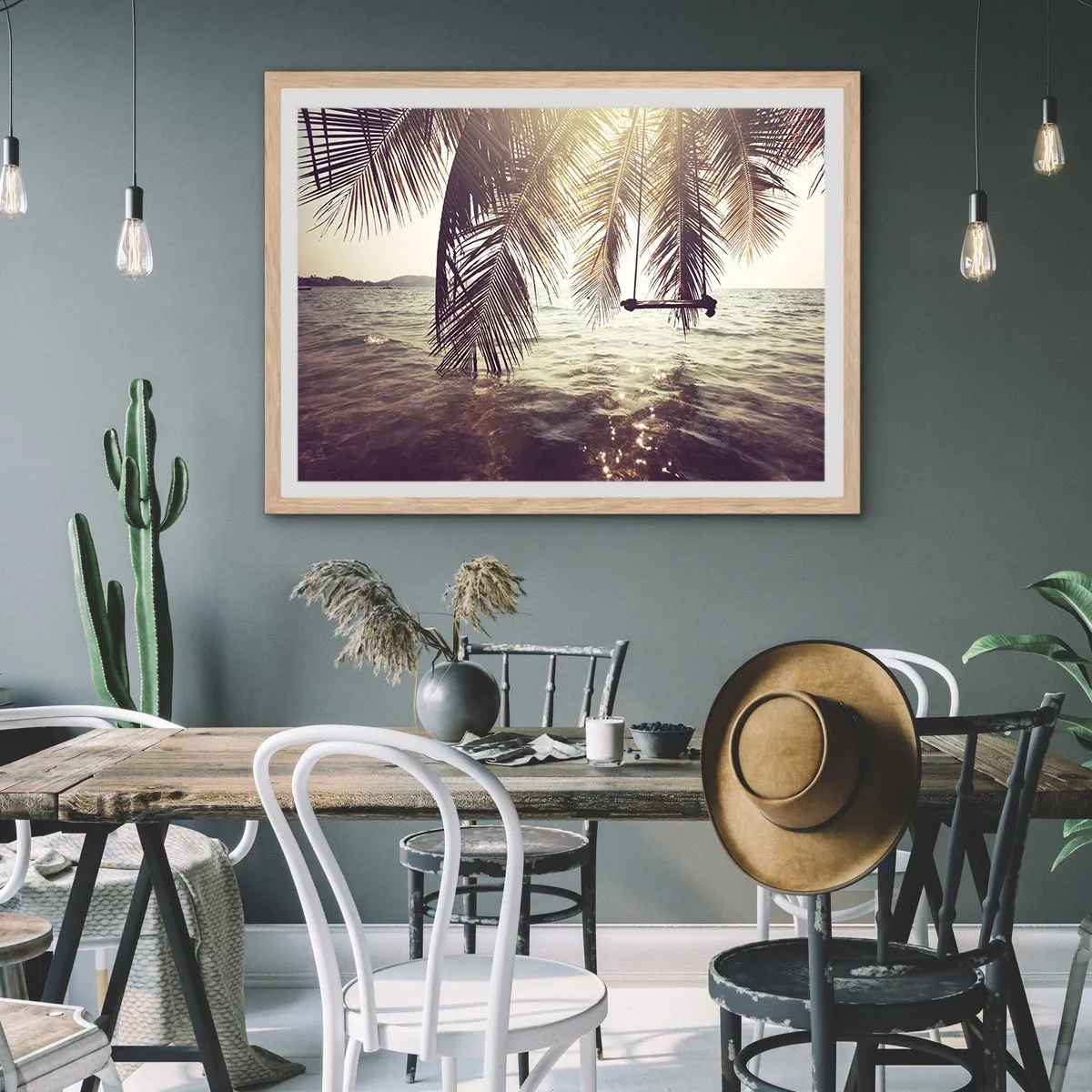 Poster in light oak frame - You Can Dream as Much as You Wish - 100x70 cm
