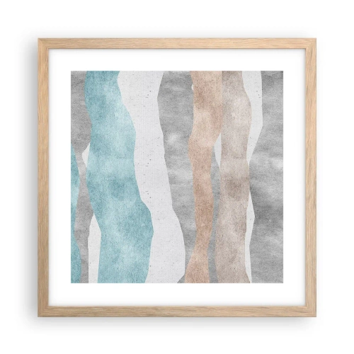 Poster in light oak frame - Study of Continuity - 40x40 cm