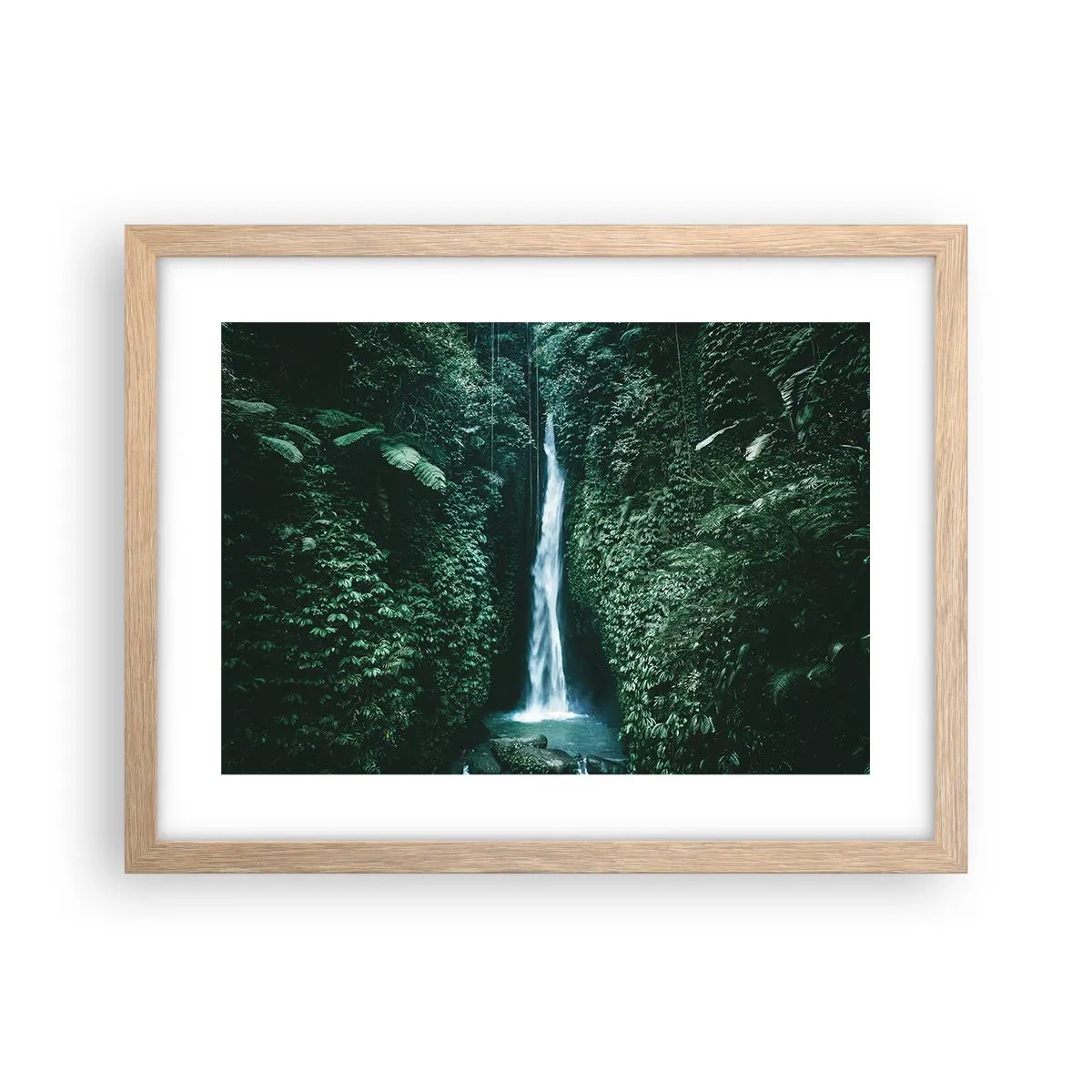 Poster in light oak frame - Tropical Spring - 40x30 cm