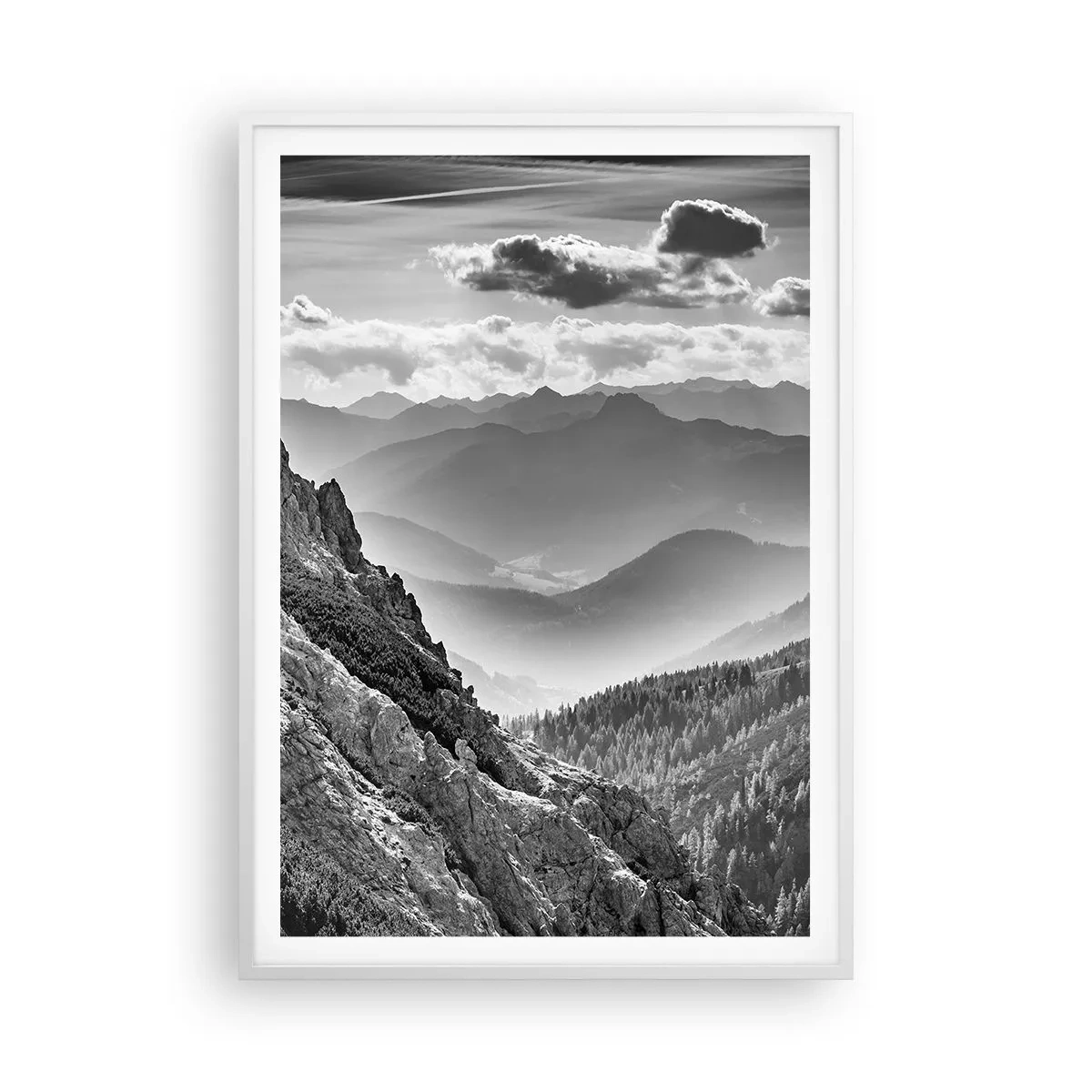 Poster in white frmae - All the Way to the Horizon - 70x100 cm