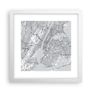Poster in white frmae - Anatomy of Metropolis - 30x30 cm