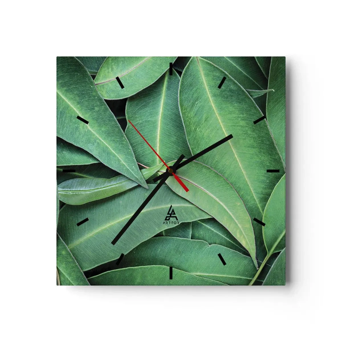 Wall clock - Clock on glass - Juicy and Fresh - 30x30 cm