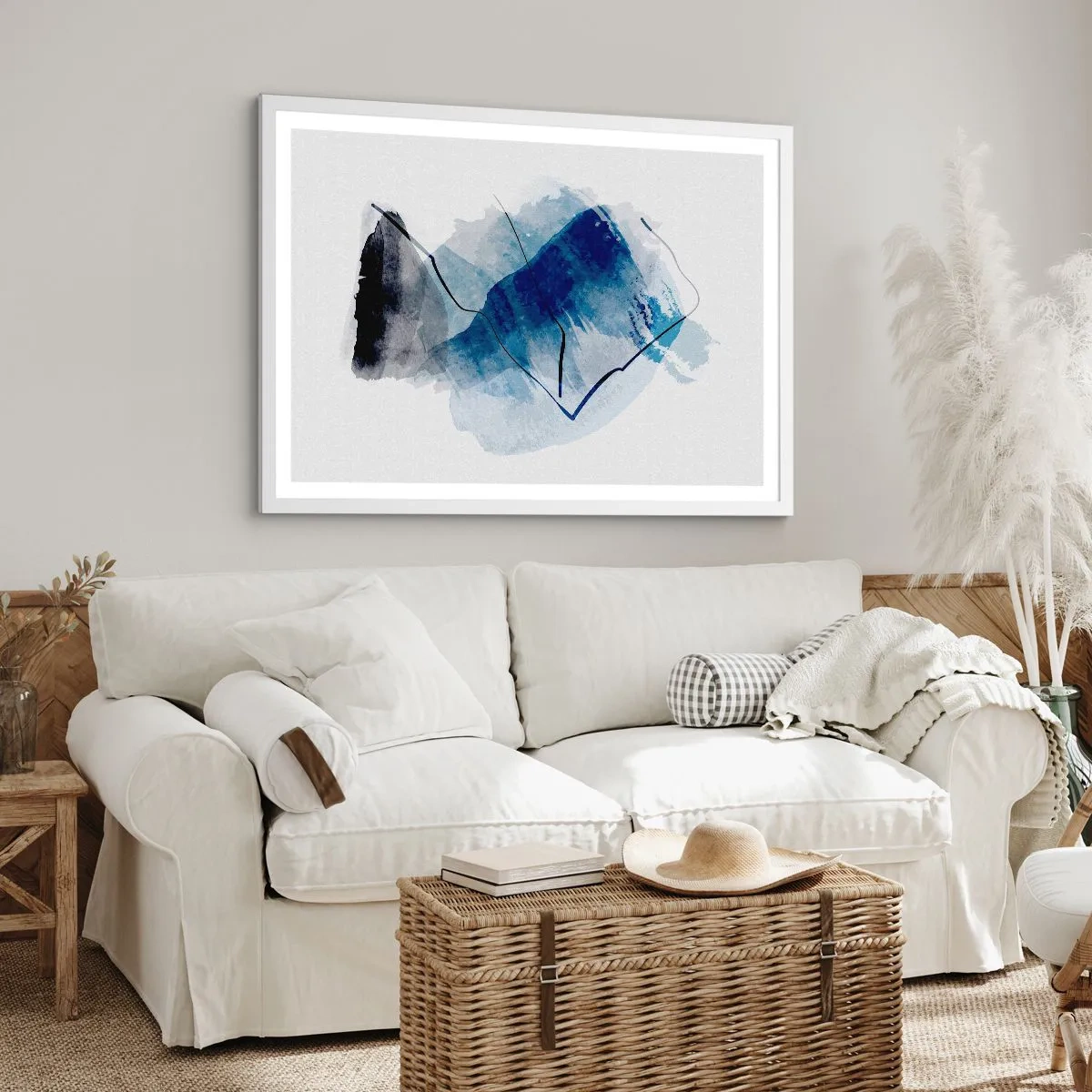 Poster in white frmae - Ice Mountain - 100x70 cm