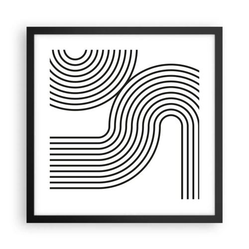 Poster in black frame - On the Curve - 40x40 cm