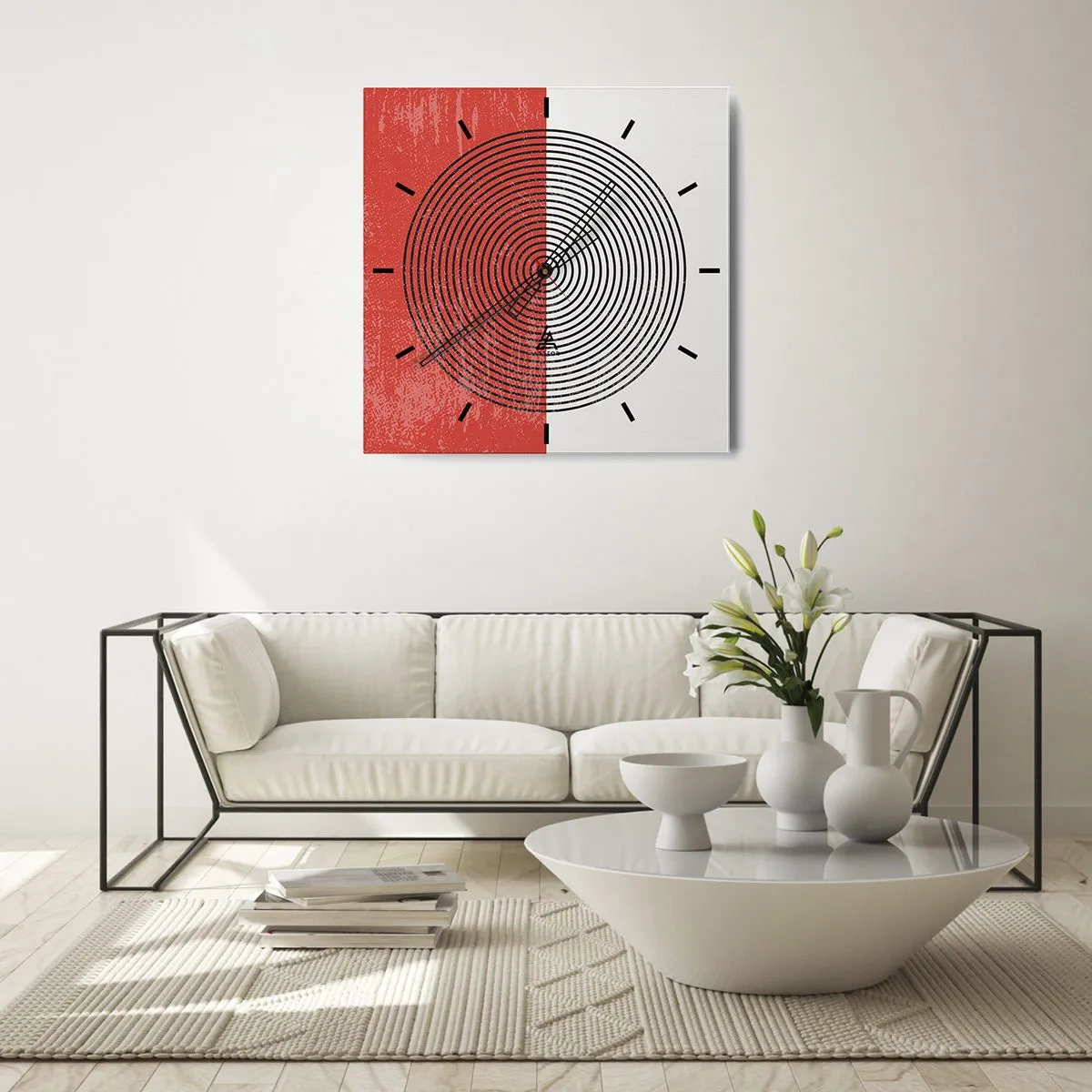Wall clock - Clock on glass - To the Core - 40x40 cm