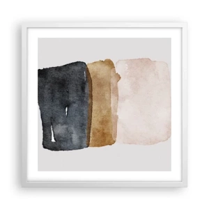 Poster in white frmae - Composition of the Colours of the Soil - 50x50 cm