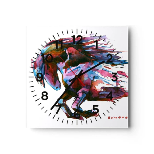 Wall clock - Clock on glass - In Elation - 40x40 cm