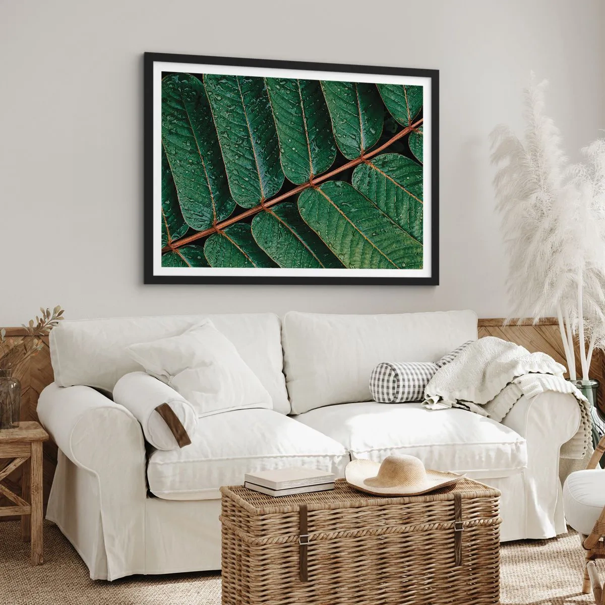 Poster in black frame - In Green Rhythm - 100x70 cm