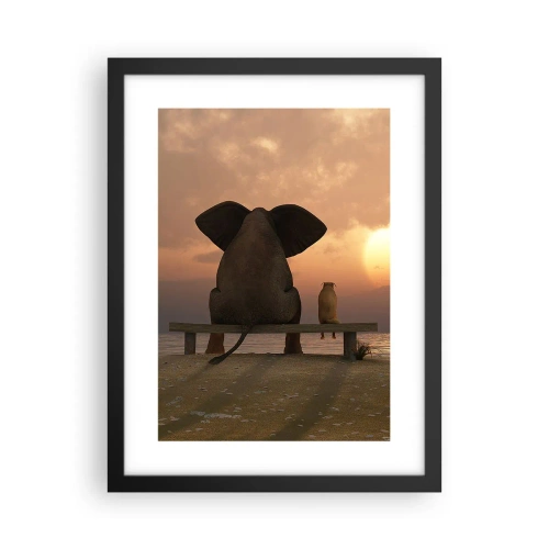 Poster in black frame - It Feels Good to Be Quiet Together - 30x40 cm