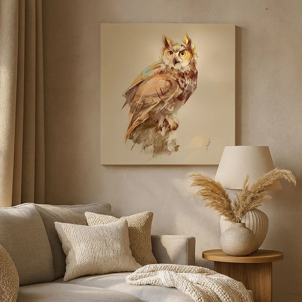 Canvas picture - The Wisest Owl - 30x30 cm