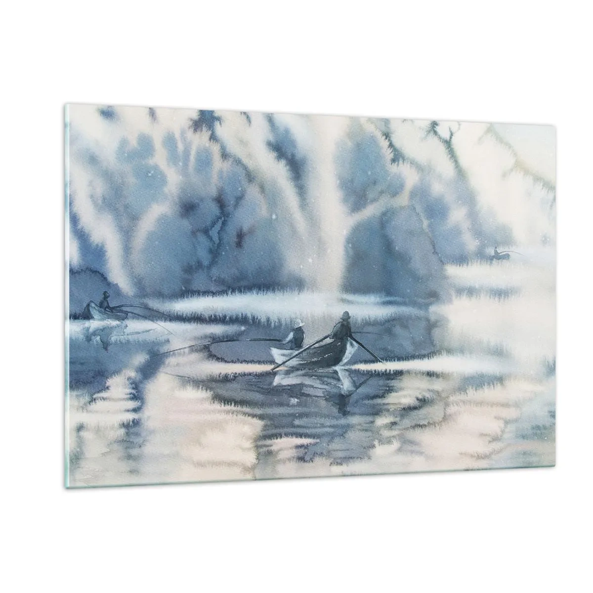 Glass picture - Fishermen in Their Paradise - 120x80 cm