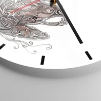 Clock face with lines