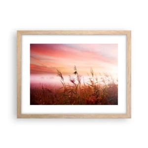 Poster in light oak frame - Blowing in the Wind - 40x30 cm