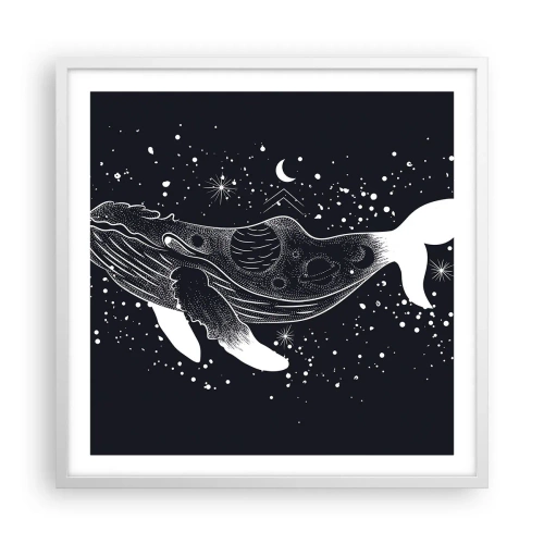 Poster in white frmae - In the Ocean of Universe - 60x60 cm