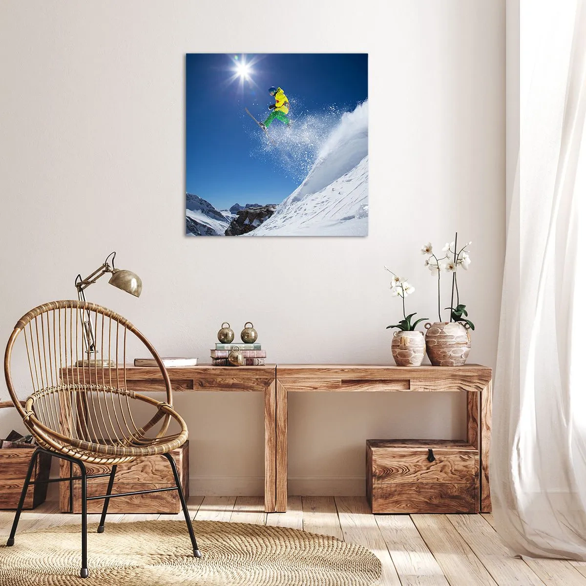 Canvas picture - Dancing with the Mountains - 70x70 cm