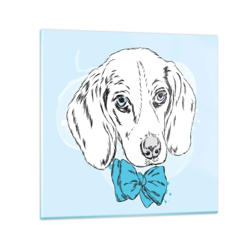 Glass picture - Dog Elegance - 30x30 cm