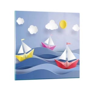 Glass picture - Rocking the Waves - 40x40 cm